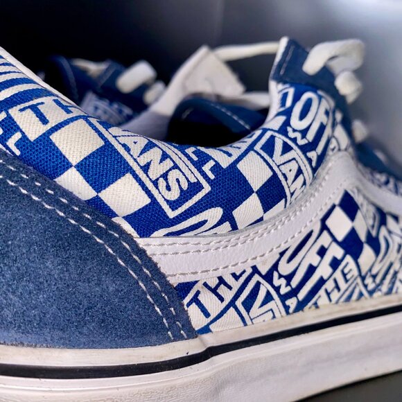 Size 12 - Vans Old Skool "Off The Wall" Checkerboard All-Over Print Sneakers - Picture 4 of 5